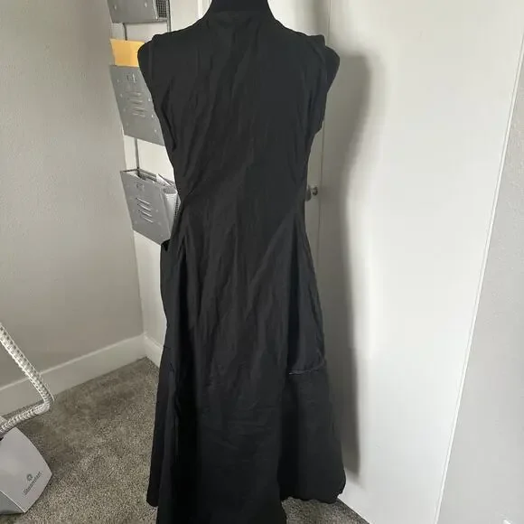 RONI RABL Lagenlook Midi Dress Artsy Cotton Black Small - Picture 6 of 7